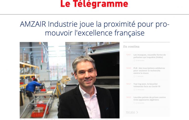 AMZAIR Industrie joue la proximité et production locale - Fabricant Bretagne pompe à chaleur - Publi-info partenaire - Le Télégramme - 15-05-20